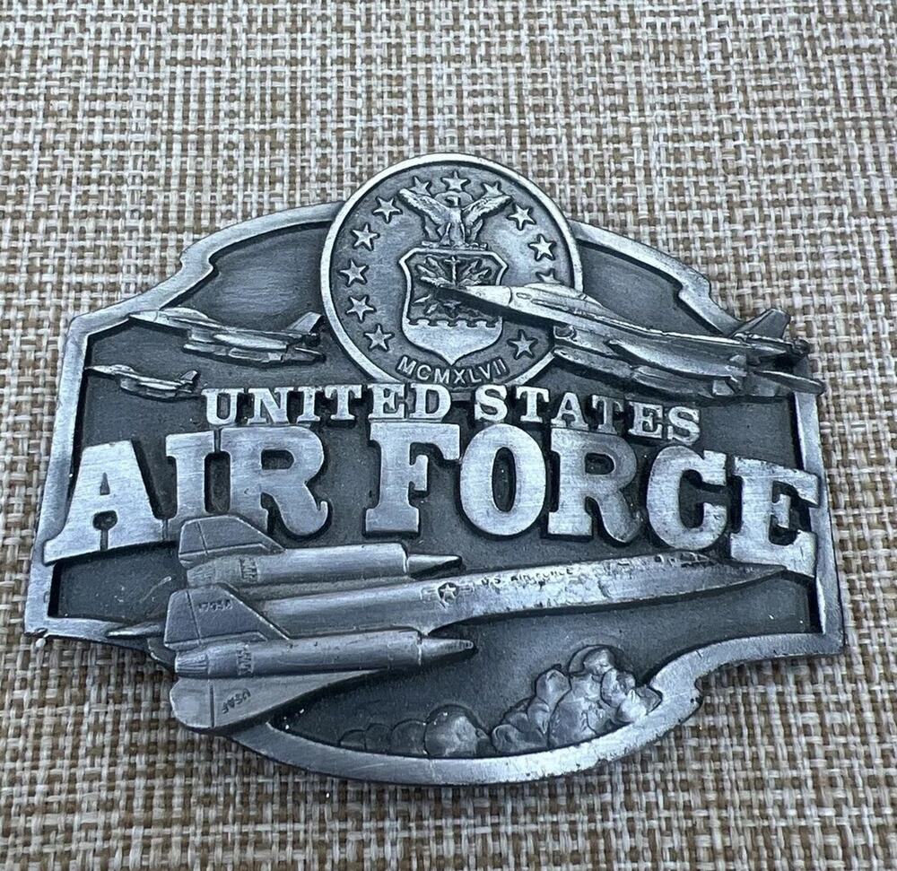 Vintage 80's 1987 United States Air Force Siskiyou Bergamot Belt Buckle USA Made